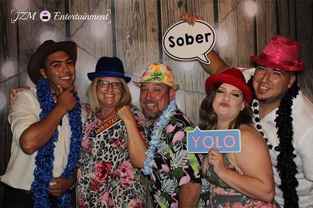 private party with booth